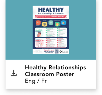 Healthy Relationships Classroom Poster Eng / Fr