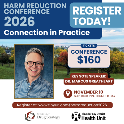 a registration flyer for the 2026 Harm Reduction Conference